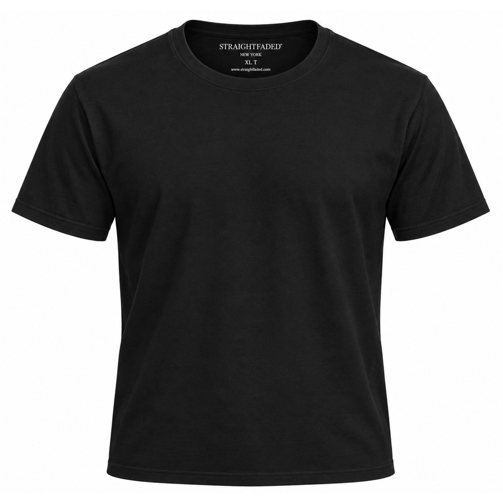Straight Faded Mens Shirt Size XL Tall Black Short Sleeve Crew Neck T-Shirt NWT